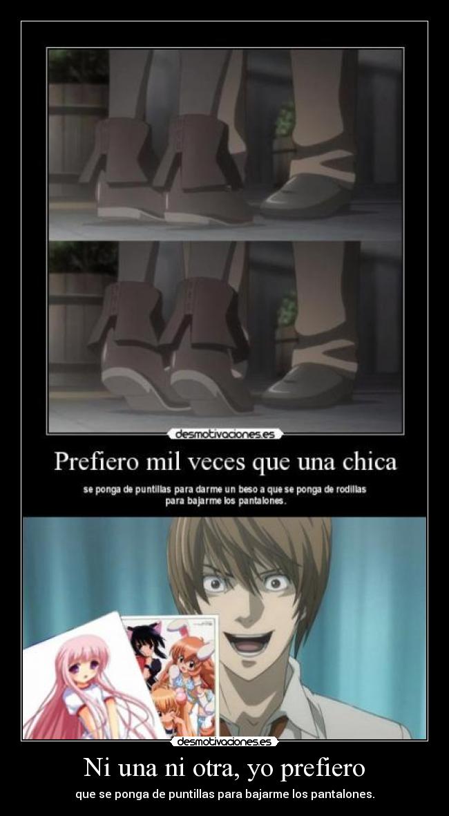 carteles raptorhunters nigatsu harukaze anime manga otaku death note kira kight yagami lolicon loli cartl mio desmotivaciones