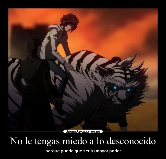 carteles miedo anime devil suvirvol byako hibiki encanto ese tigre desmotivaciones