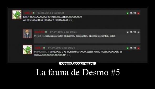 La fauna de Desmo #5 - 