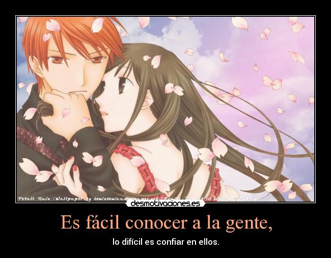 carteles anime manga fruits basket kyoko frase desmotivaciones