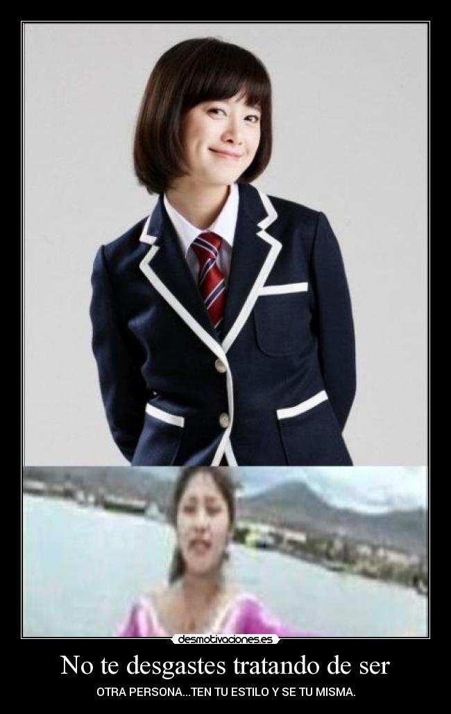 No te desgastes tratando de ser -