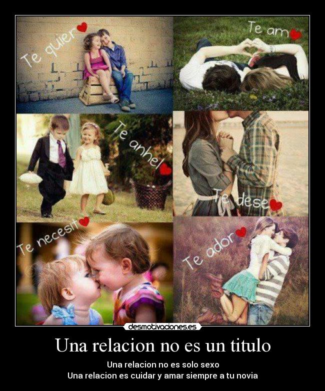 Una relacion no es un titulo -