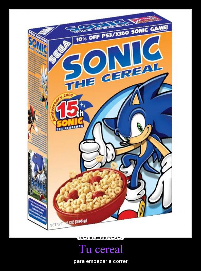 Tu cereal - para empezar a correr