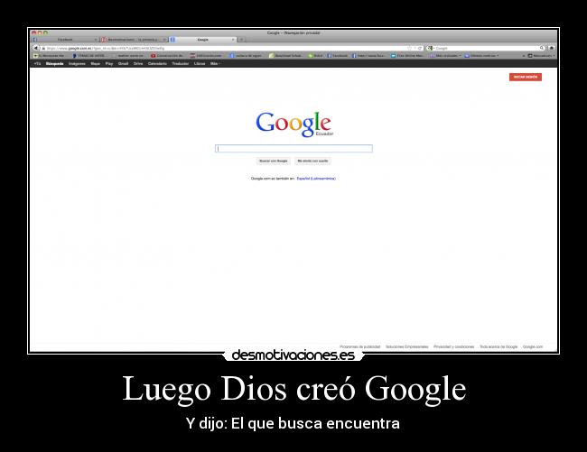 Luego Dios creó Google -