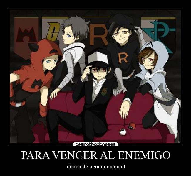 carteles enemigo anime manga pokemon red gold diamond ruby black enemigos protagonistas desmotivaciones