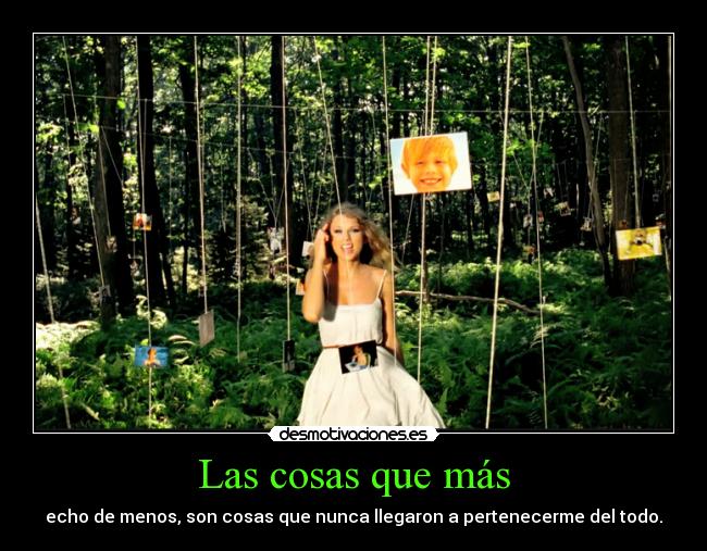 carteles amor taylor swift fotos colgadas bosque desmotivaciones