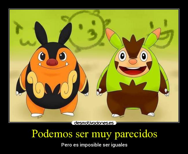 Podemos ser muy parecidos - Pero es imposible ser iguales