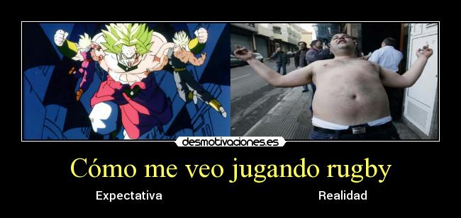 carteles humor devilbrigade dragon ball broly gohan trunks gordo rugby fisico bueno malo desmotivaciones