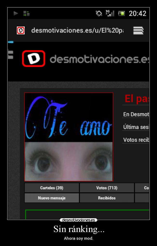 Sin ránking... - Ahora soy mod.