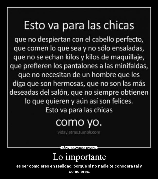 Lo importante -