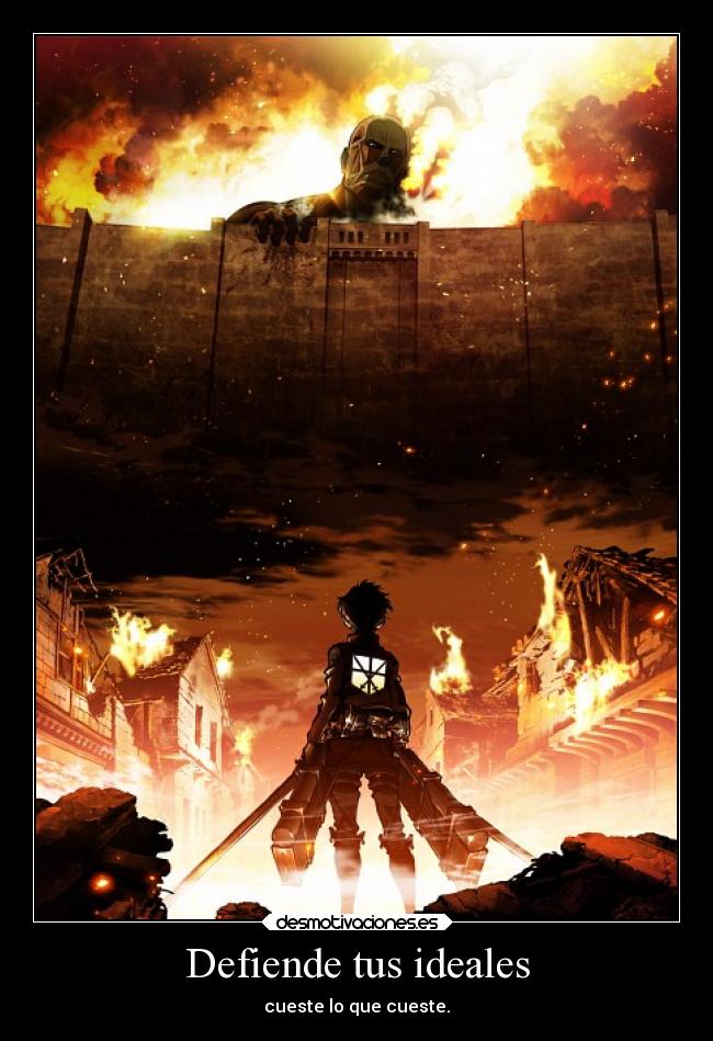 carteles anime eren jeager shingeki kyojin desmotivaciones