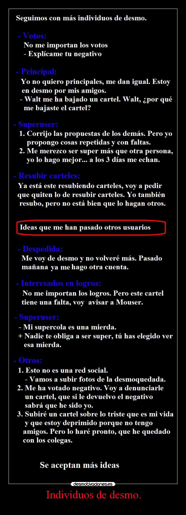 Individuos de desmo. -