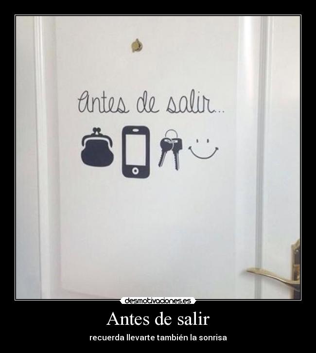 Antes de salir - 