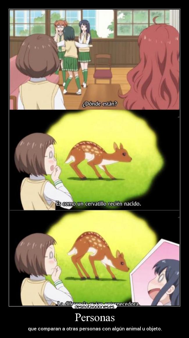 carteles anime love lab suzu comparando sayo con ciervo sin gafas doni desmotivaciones