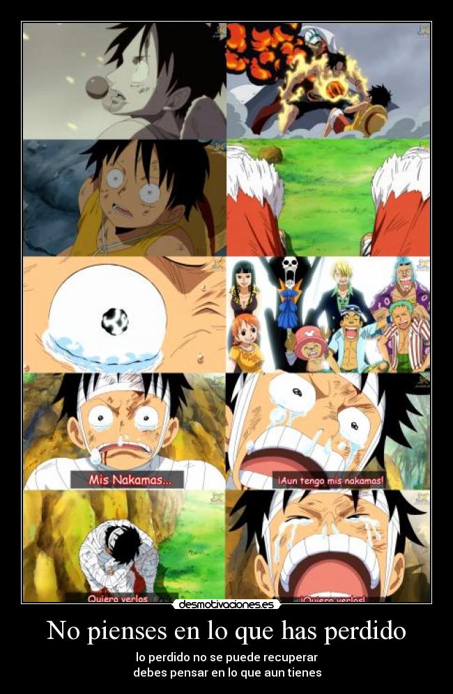 No pienses en lo que has perdido - 