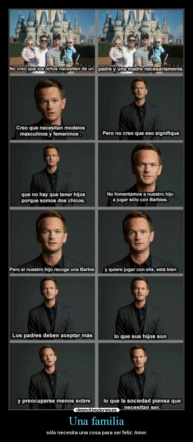 Una familia - sólo necesita una cosa para ser feliz: Amor.