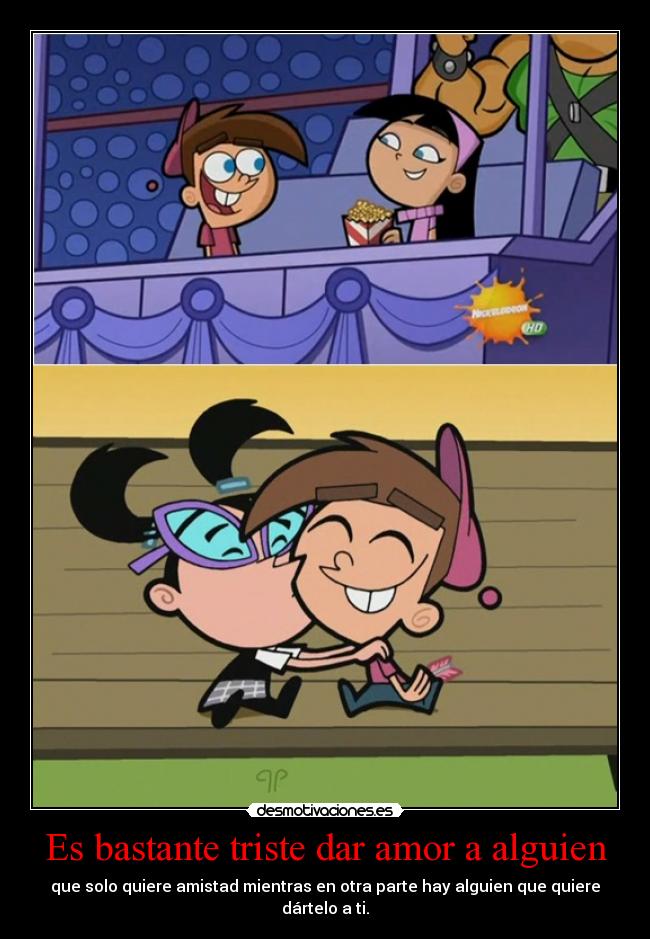 carteles amor amor timmy turner quiere trixie tootie quiere timmy desmotivaciones