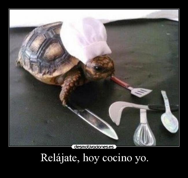 Relájate, hoy cocino yo. - 