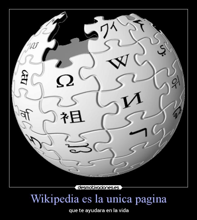 Wikipedia es la unica pagina -