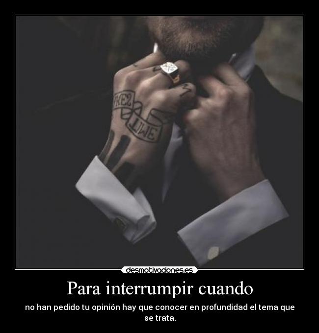 Para interrumpir cuando - 