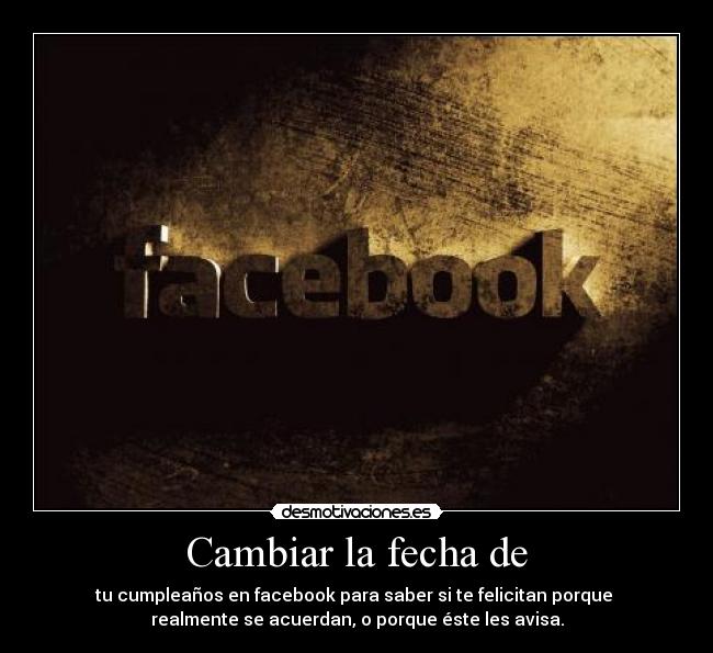 Cambiar la fecha de -