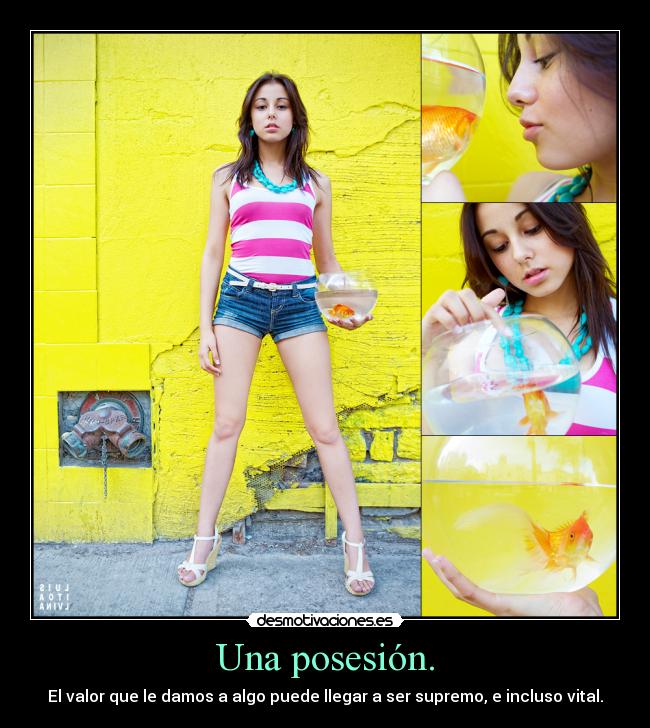 Una posesión. - El valor que le damos a algo puede llegar a ser supremo, e incluso vital.