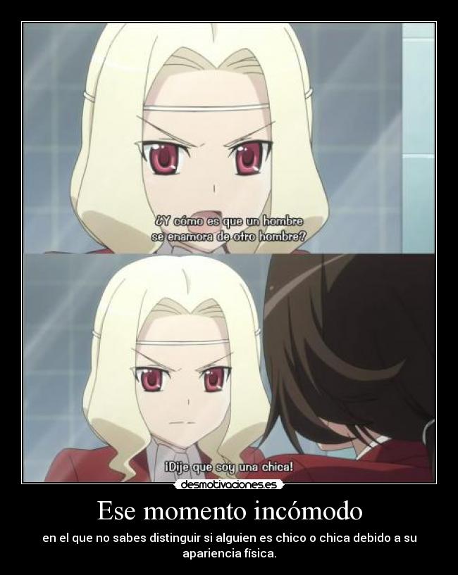 carteles androginos como titsor kami nomi shiru sekai harukaze anime gotian raptorhunters kirch theinmortals desmotivaciones