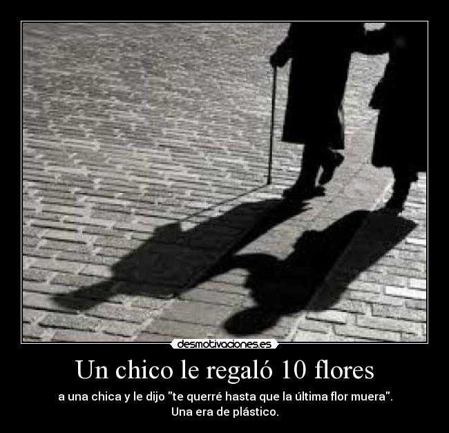 Un chico le regaló 10 flores - 