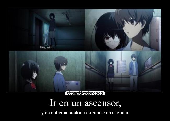 Ir en un ascensor, - 
