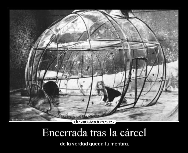 Encerrada tras la cárcel - de la verdad queda tu mentira.