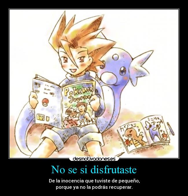 No se si disfrutaste -