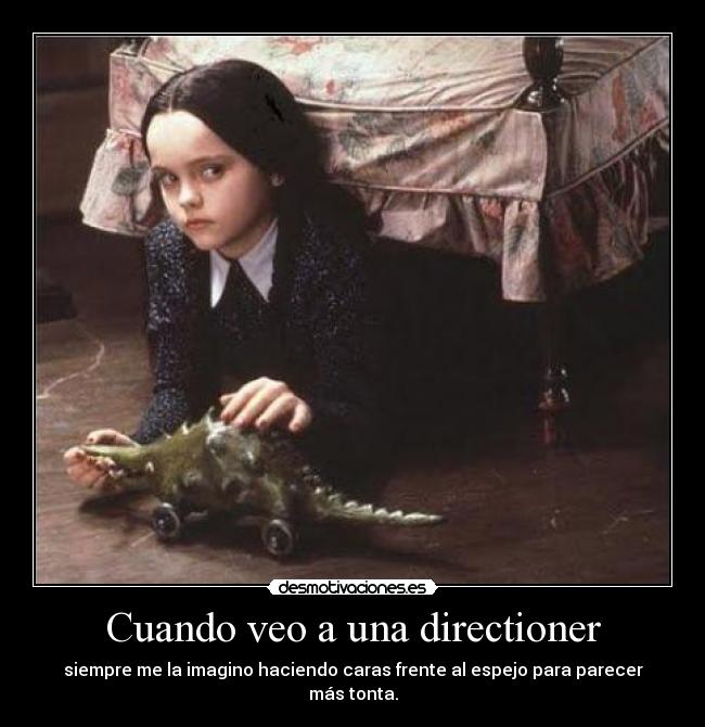 Cuando veo a una directioner - siempre me la imagino haciendo caras frente al espejo para parecer más tonta.