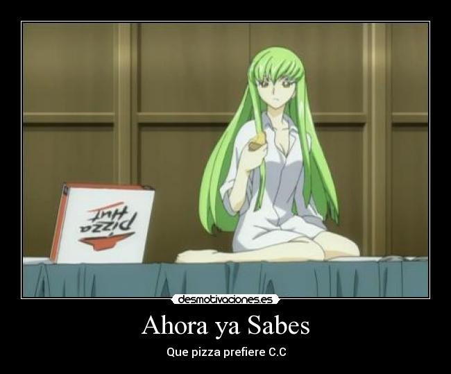 carteles anime manga code geass pizza desmotivaciones