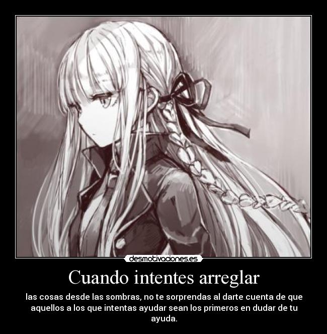 carteles darkbutterfly anime danganronpa kirigiri kirch clandominadores desmotivaciones