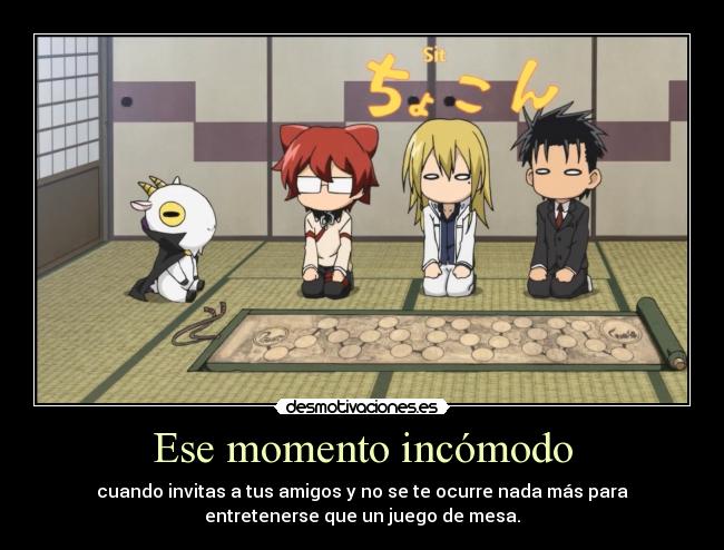 carteles anime cuticle tantei inaba juego mesa momento incomodo jejeje shinigamixlll desmotivaciones