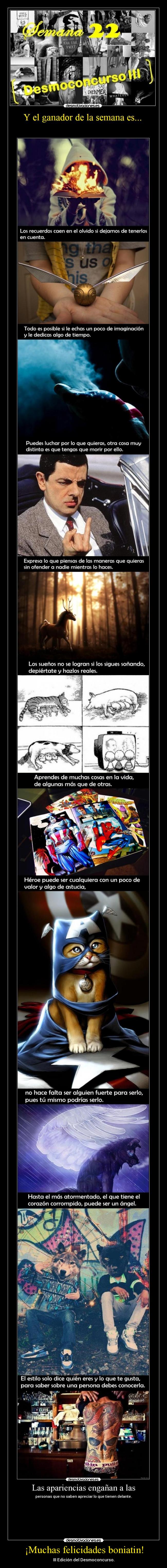 ¡Muchas felicidades boniatin! - III Edición del Desmoconcurso.