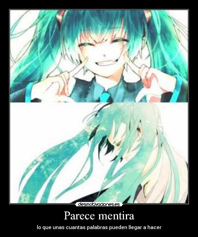 carteles mentira hatsune miku adoro cuadernodefrasespendientes 6000piezas hicistes que pudistes desmotivaciones