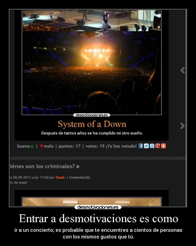 carteles desmotivaciones musica soad waltk desmotivaciones