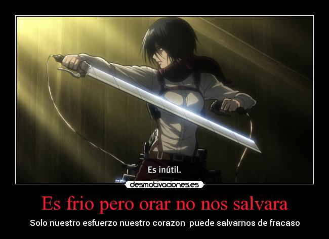 Es frio pero orar no nos salvara - 