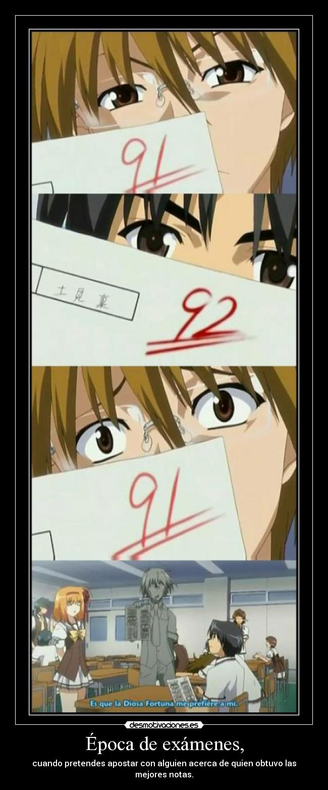 Época de exámenes, -