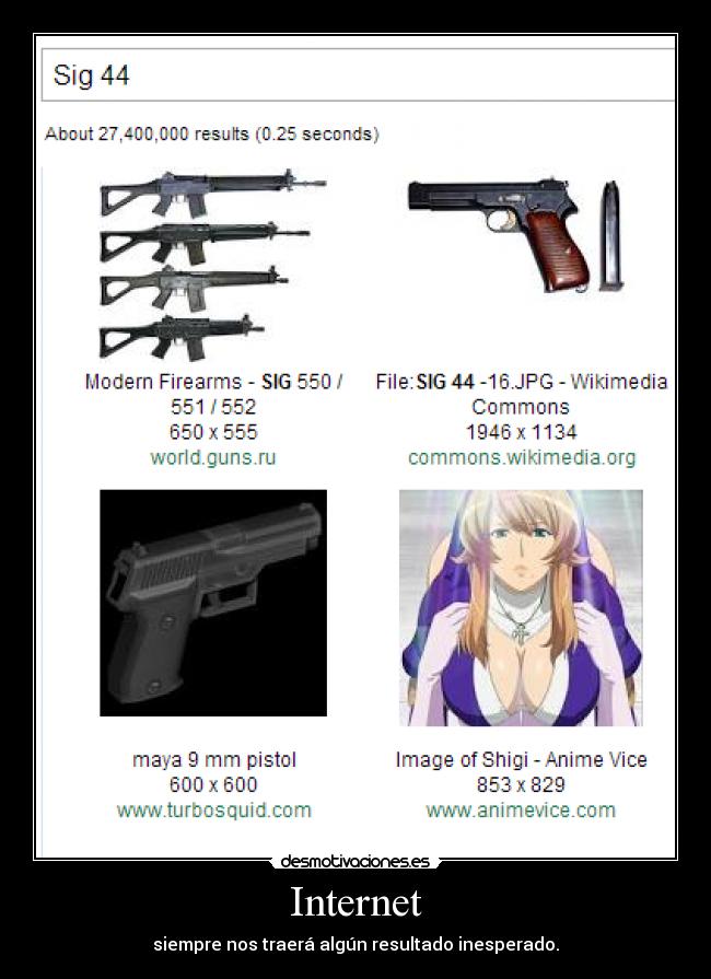 Internet - siempre nos traerá algún resultado inesperado.