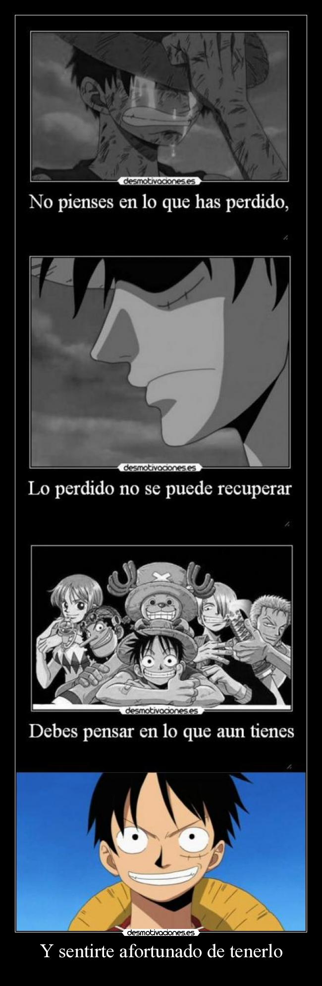 carteles mega luffy anime one piece valora que tienes desmotivaciones