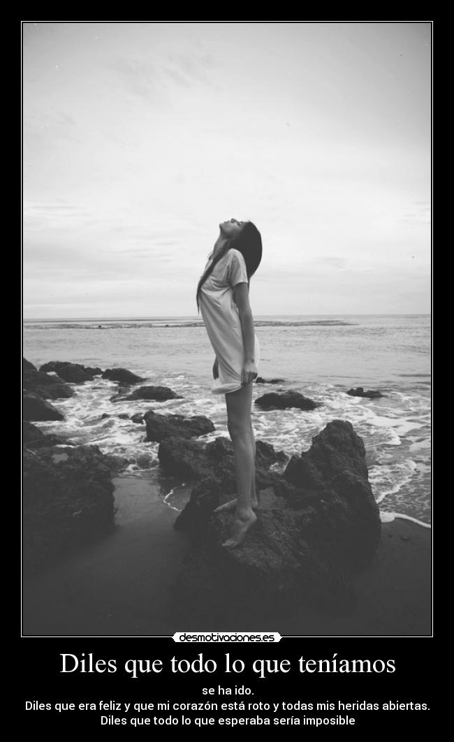 Diles que todo lo que teníamos -