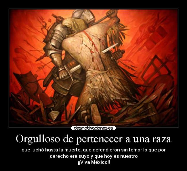 Orgulloso de pertenecer a una raza -