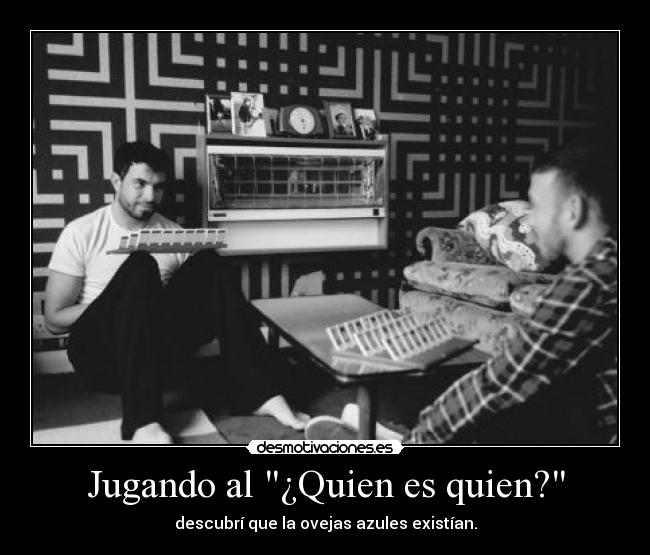 Jugando al ¿Quien es quien? - descubrí que la ovejas azules existían.