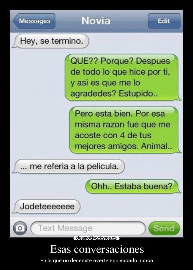 Esas conversaciones -