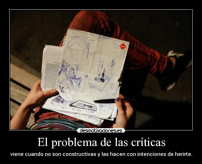 carteles criticas frase mis criticas desmotivaciones