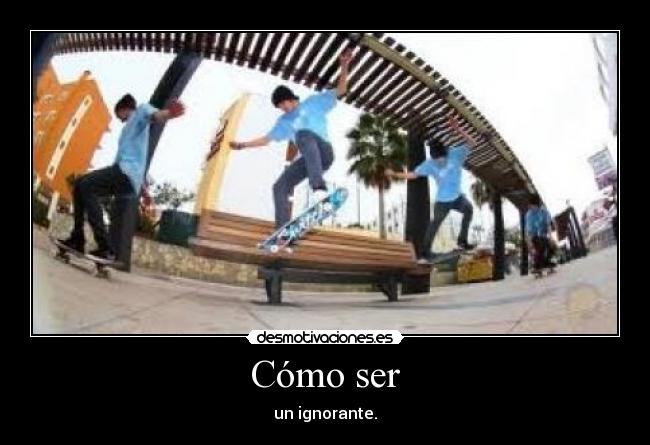 Cómo ser - un ignorante.
