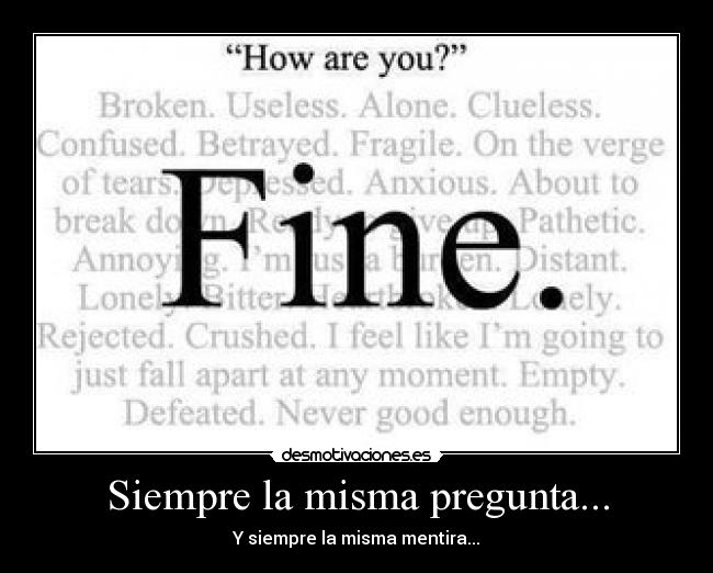 Siempre la misma pregunta... -