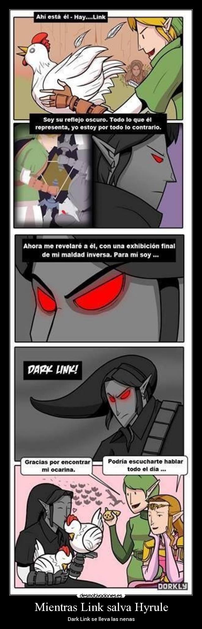 Mientras Link salva Hyrule - Dark Link se lleva las nenas